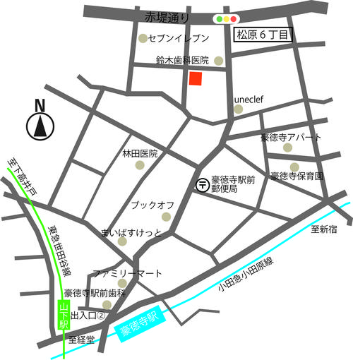 豪徳寺地図